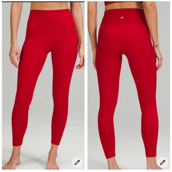 Lululemon Lunar New Year 2023  Wunder Under HR Legging 25” Dark Red Size 4 EUC - Picture 1 of 11